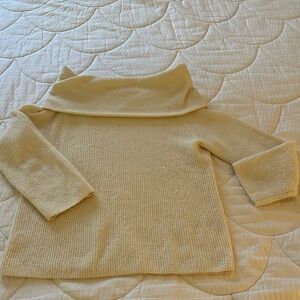 Cozy Off Shoulder Cream H&M Size M Women's Sweater